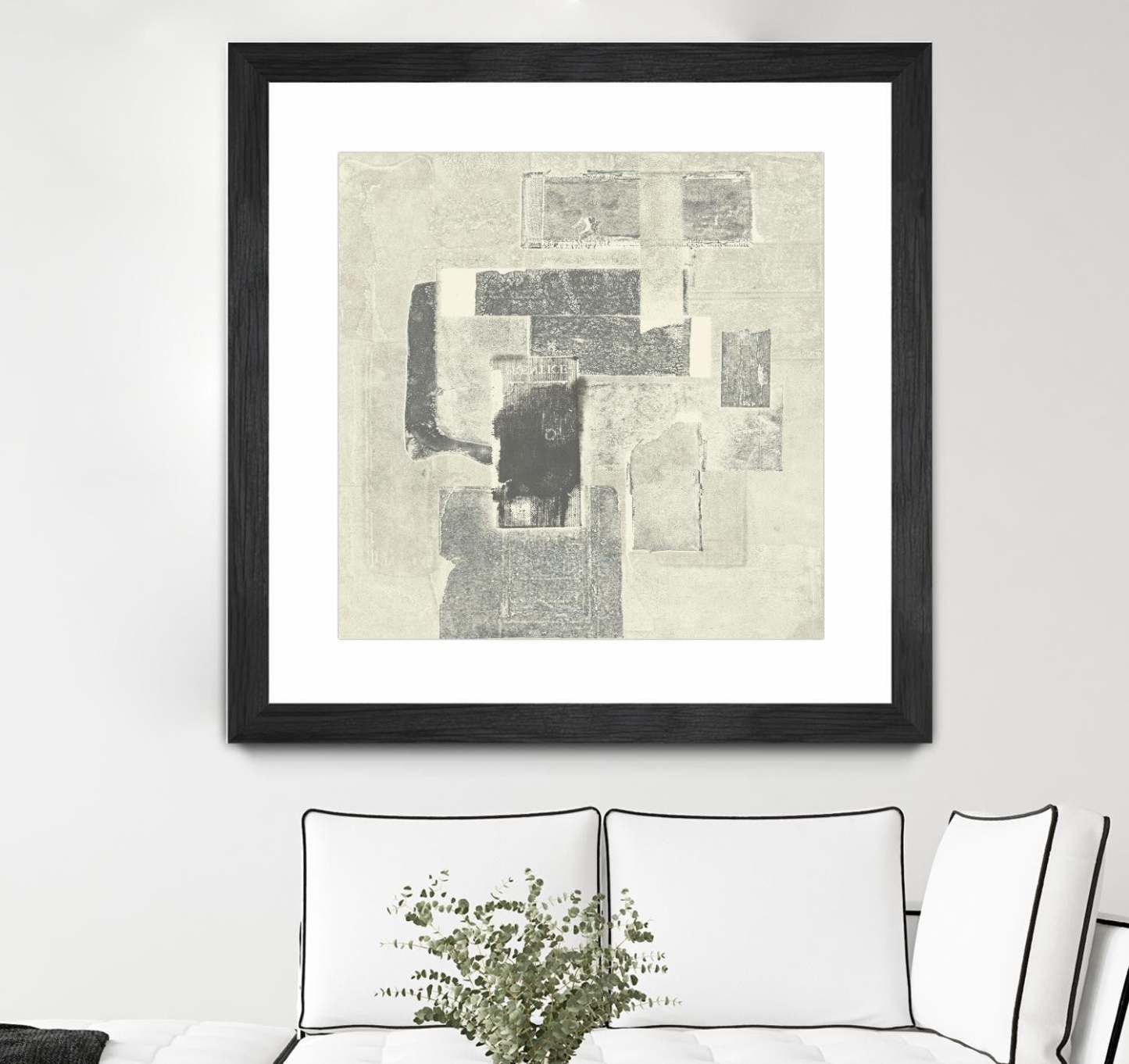 Camera Obscura Matted and Framed Noir 36x36 Wall Art|Œuvre d'art murale encadrée noire et mate « Camera Obscura » 36 x 36