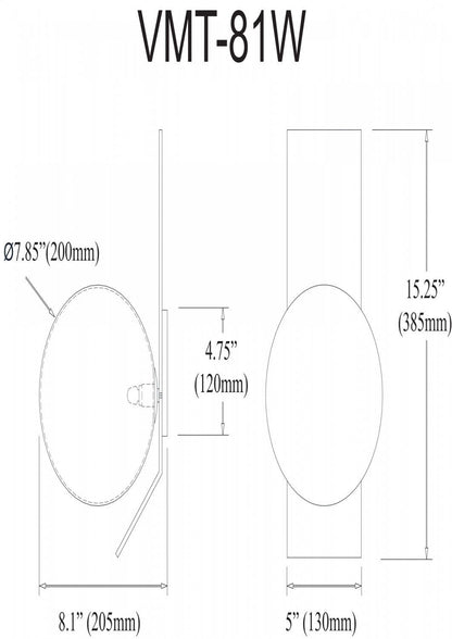 Dainolite Valemont 1 Light Wall Sconce Large Matte Black Opal White Glass Lamp|Grande applique murale Valemont de Dainolite en verre blanc opale, avec finition noire mate et 1 ampoule