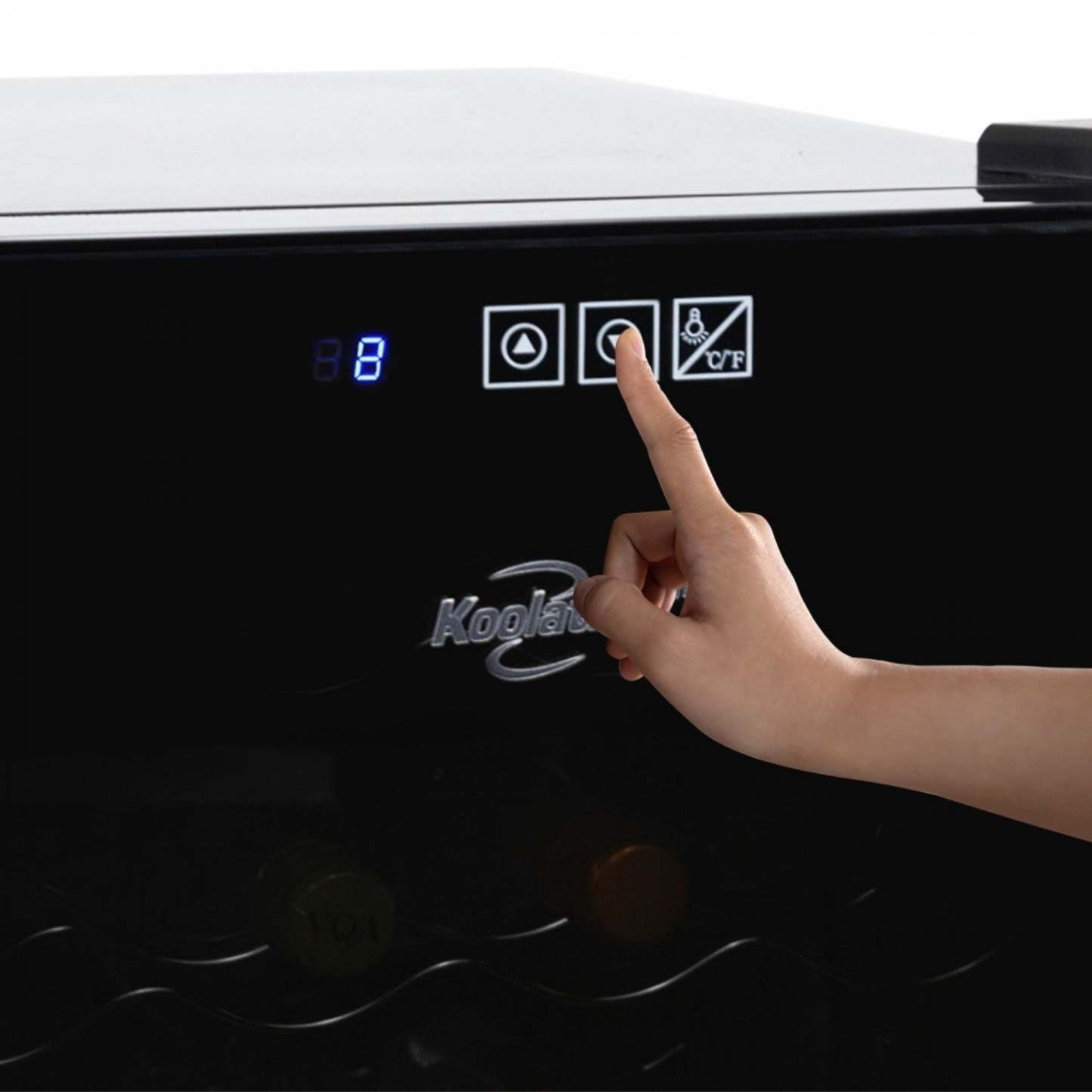 Cave à vin Koolatron 20 bouteilles avec porte en verre miroir|Cellier Koolatron pour 20 bouteilles de vin avec porte en verre miroir