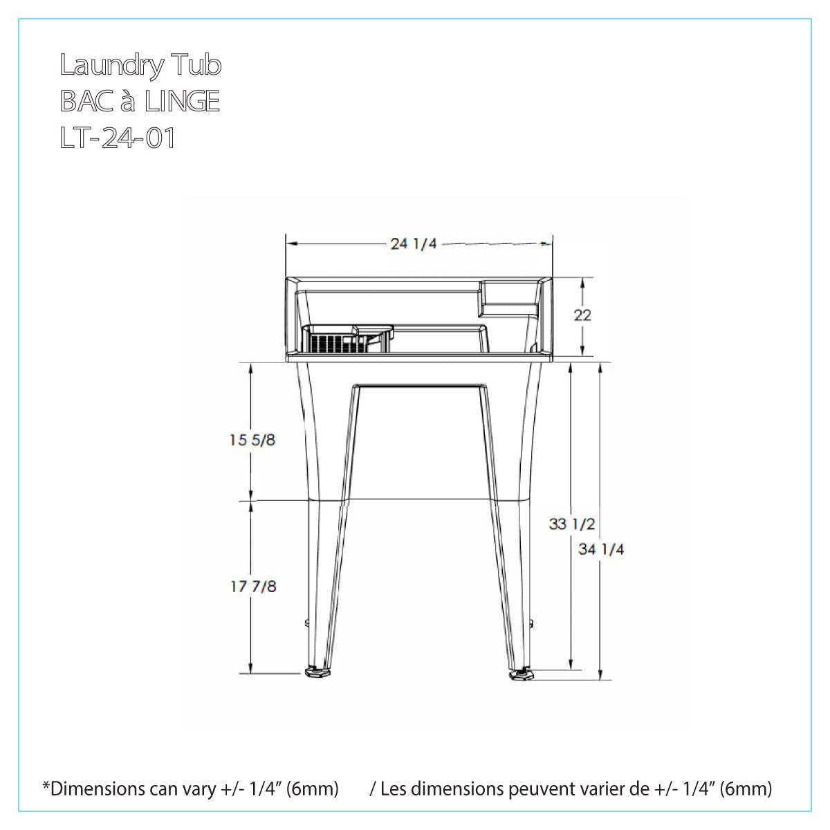 Palary Laundry Tub Accent Cabinet - White|Armoire d'appoint Palary avec cuve pour la buanderie - blanche
