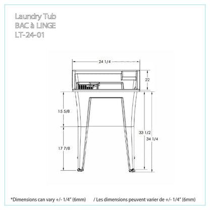 Palary Laundry Tub Accent Cabinet - White|Armoire d'appoint Palary avec cuve pour la buanderie - blanche