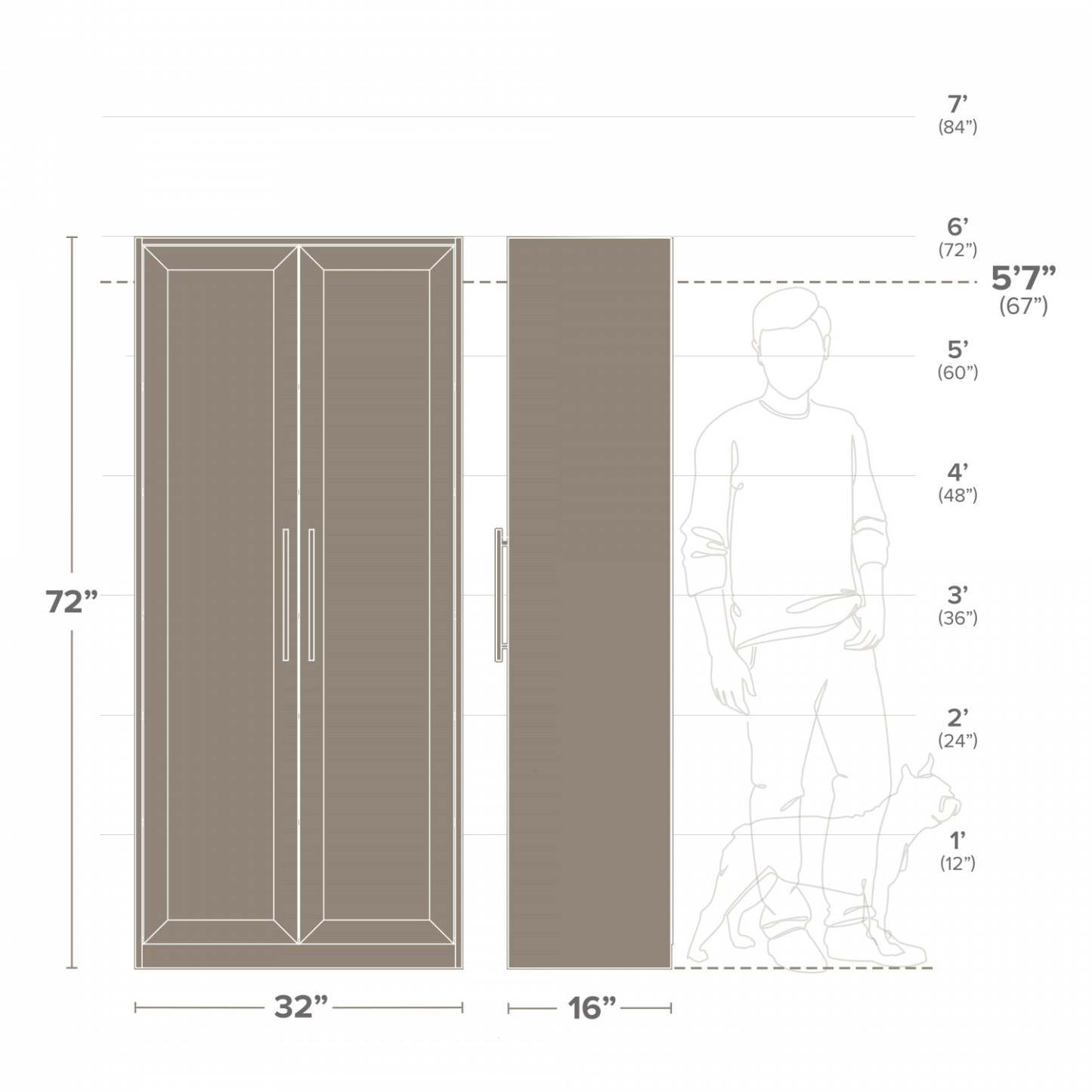 Elite Premium Home Accent Armoire de rangement avec 5 tablettes - Blanc|Armoire d'appoint de rangement Elite Premium Home avec 5 tablettes - blanche