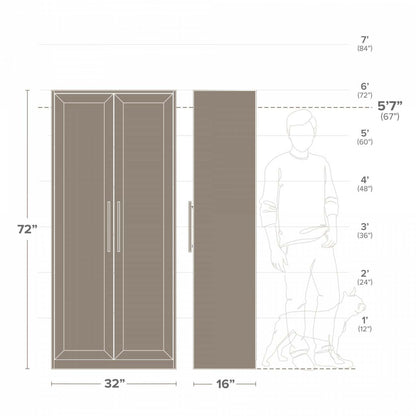 Elite Premium Home Accent Armoire de rangement avec 5 tablettes - Blanc|Armoire d'appoint de rangement Elite Premium Home avec 5 tablettes - blanche