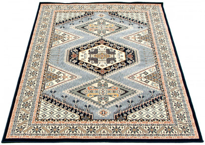 Quincy Blue Area Rug - 7'10 x 10'2|Carpette Quincy bleue - 7 pi 10 po x 10 pi 2 po |D2B9758H