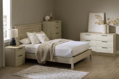 Commode à 6 tiroirs Step One Essential - Chêne blanchi | Commode Step One Essential à 6 tiroirs - chêne blanc