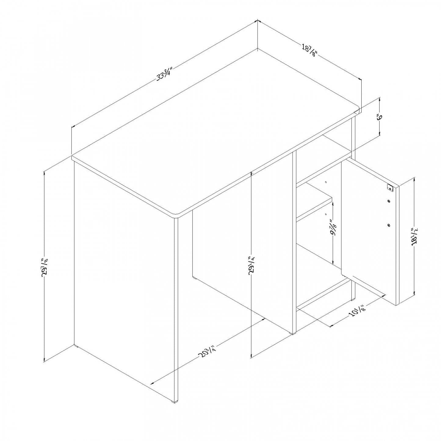 Axess Petit Bureau - Noir Pur | Axess Bureau De Travail - Noir Pur