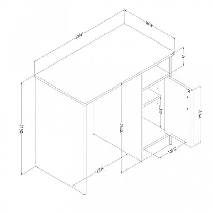 Axess Petit Bureau - Noir Pur | Axess Bureau De Travail - Noir Pur