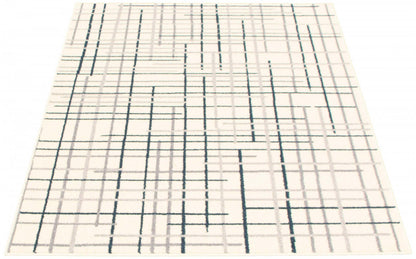 Taite Cream-Prol Area Rug - 3'11 x 5'7|Tapis Taite crème-couleur pétrole - 3 pi 11 po x 5 pi 7 po| D2ASHIUZ