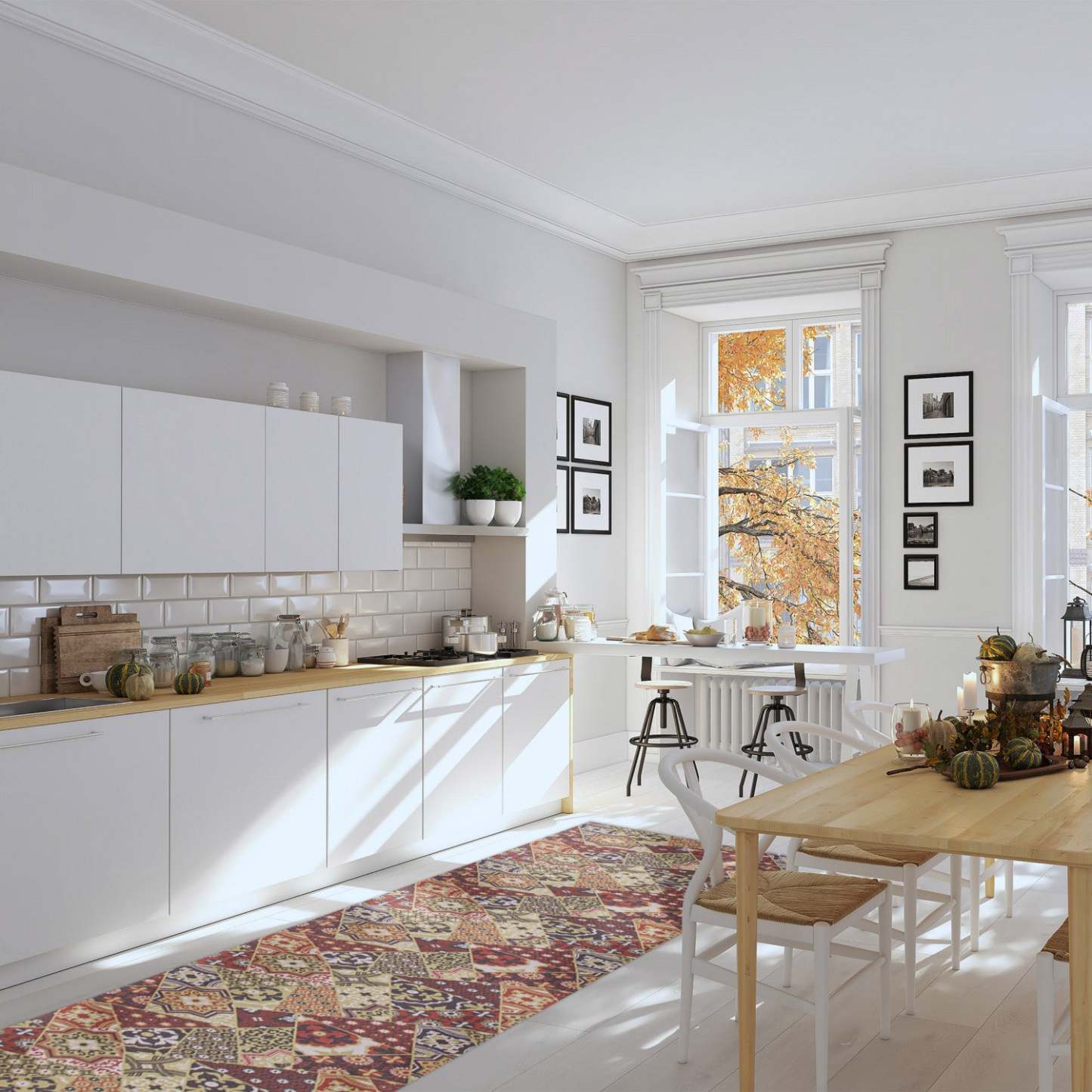 Bellezza Rouge / Vert 2'2 x 16'0 Tapis d'aire|Carpette Bellezza rougevert 2 pi 2 po x 16 pi 0 po|D21AS3TU