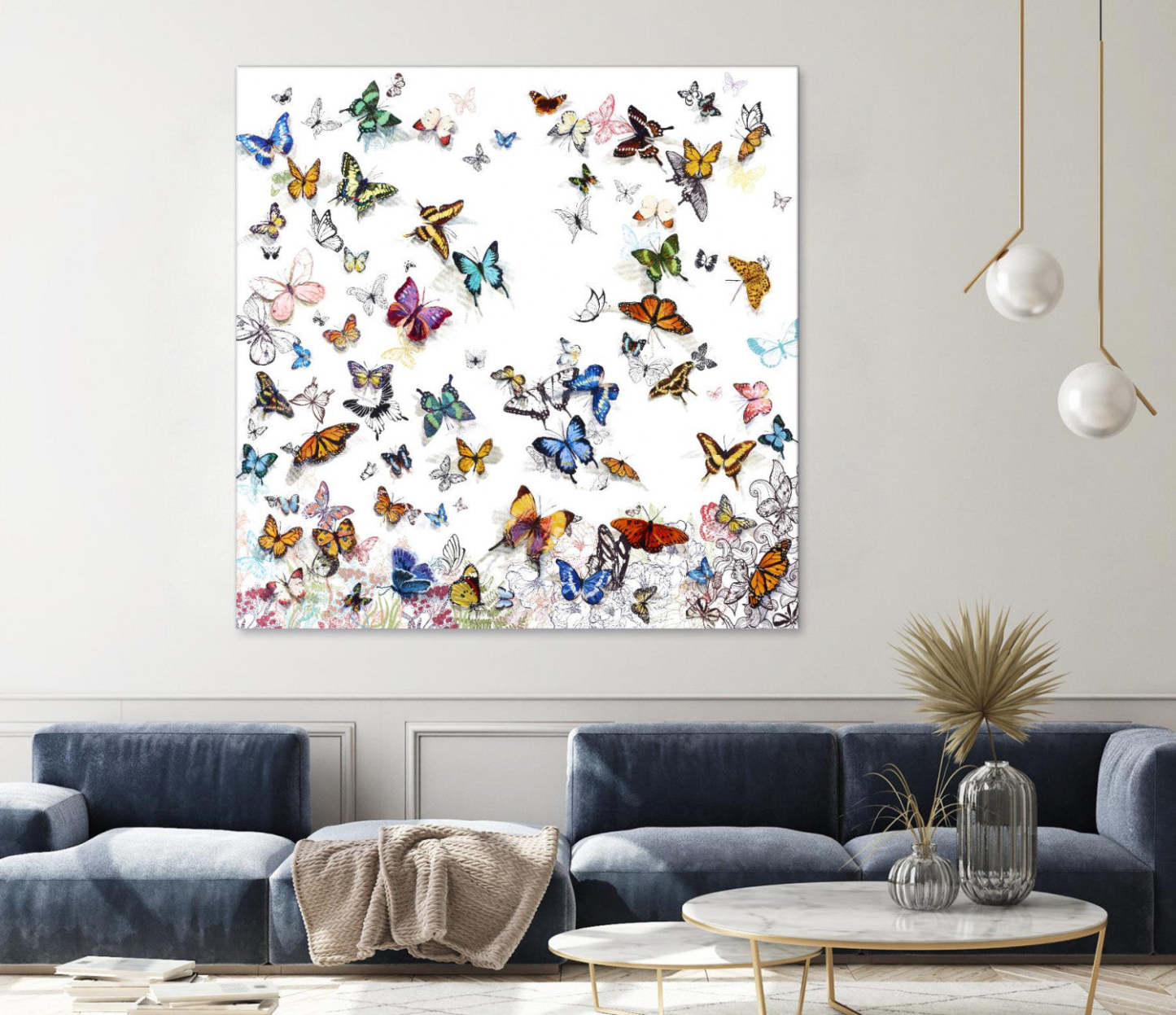Papillon Giant Art 72x72 Wall Art|Œuvre d'art murale Giant Art « Papillon » 72 x 72
