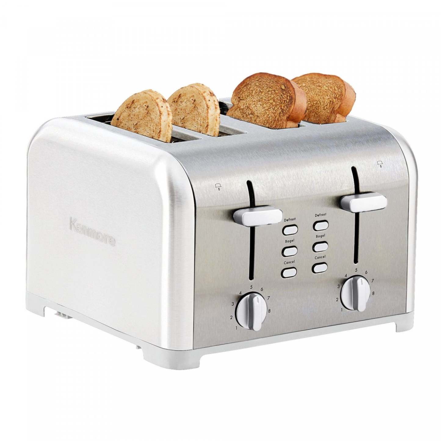 Kenmore 4-Slice Toaster with Dual Controls White - KKTSDC4SW|Grille-pain Kenmore à 4 tranches avec deux panneaux de commande, blanc - KKTSDC4SW