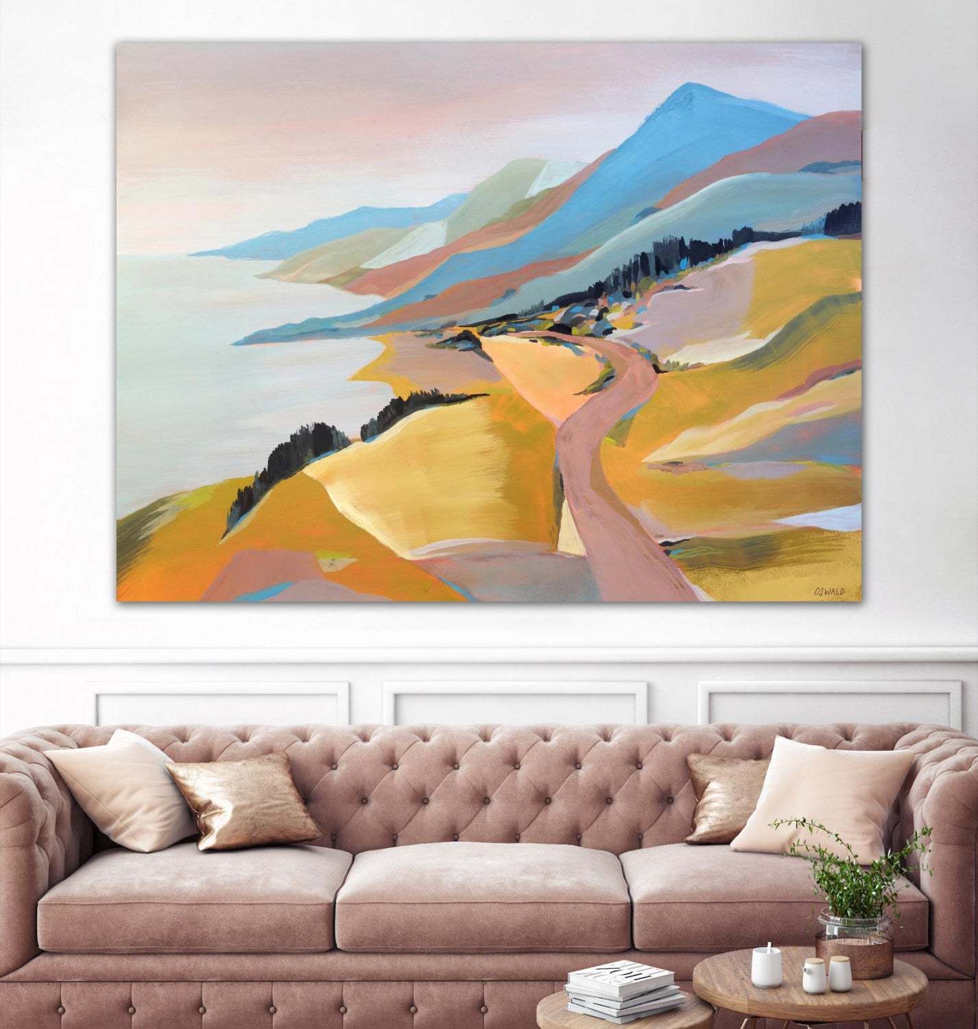 Œuvre d'art murale géante « Monterey To The Sea » 72 x 54