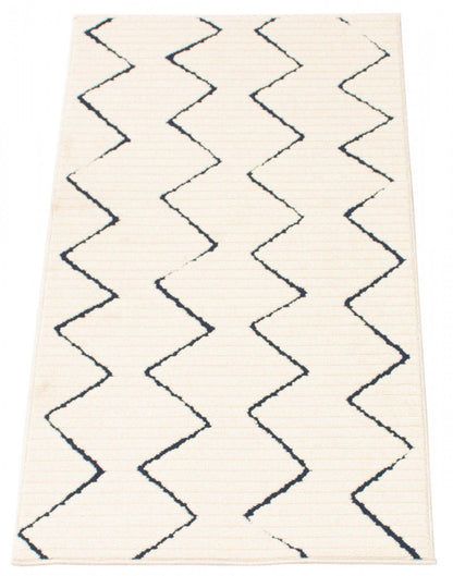 Tapis Kimi Bleu-Ivoire 2'8 x 4'11|Carpette Kimi bleueivoire 2 pi 8 po x 4 pi 11 po|D86FDJ64