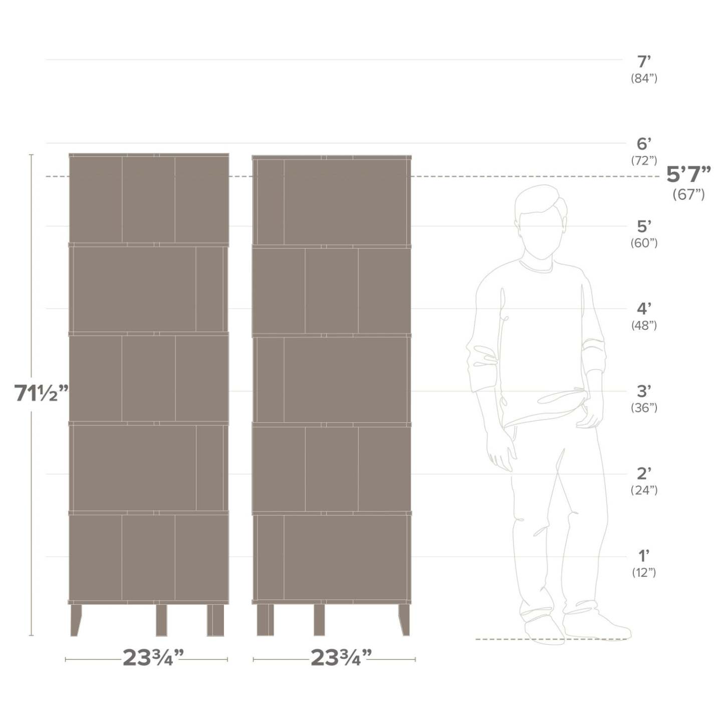 Bibliothèque d'angle Prepac Nordik - Blanc|Bibliothèque en coin Nordik de Prepac - blanche