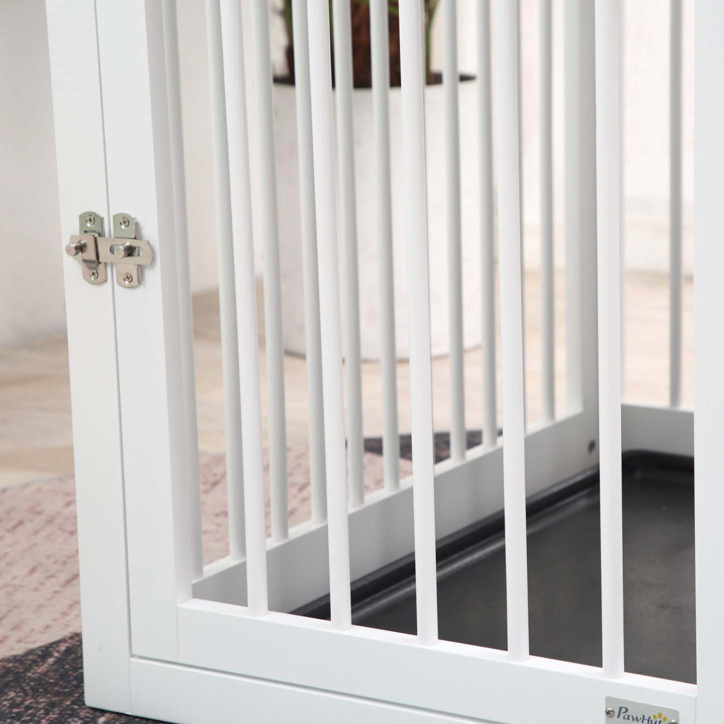 Pawhut Cage Pour Chien En Bois, Table D'Extrémité De Chenil Pour Chiot, Maison Décorative Pour Animal Avec Porte Avant