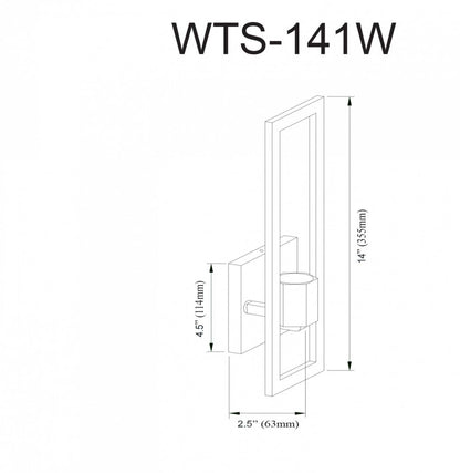 Dainolite Wisteria 1 Light Wall Sconce Polished Chrome Lamp|Applique murale Wisteria de Dainolite avec fini chromé poli et 1 ampoule