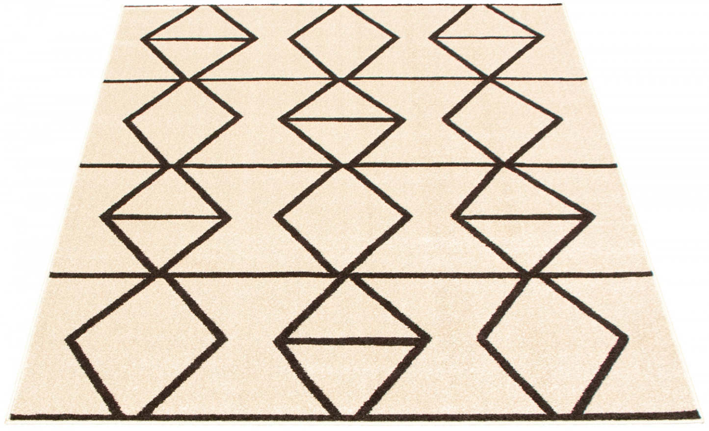 Tapis Anandi ivoire-brun - 160 x 220 cm | D2B5GWPB