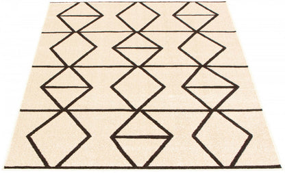 Tapis Anandi ivoire-brun - 160 x 220 cm | D2B5GWPB