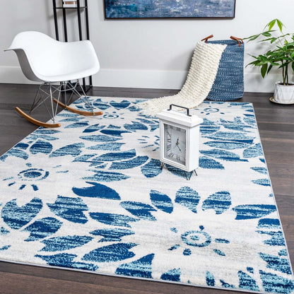 Tapis Roma Blue Sun 8x11|Carpette Roma Sun bleue 8 x 11|D80G67OH
