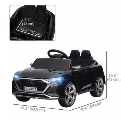 Qaba Audi Q8 Etron Sportback Voiture Electrique Pour Enfants Alimentee Par Batterie 12 V Avec Telecommande