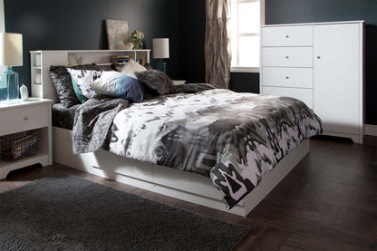 Commode à porte Vito 5 tiroirs - Blanc pur | Commode à porte Vito 5 tiroirs - Blanc solide