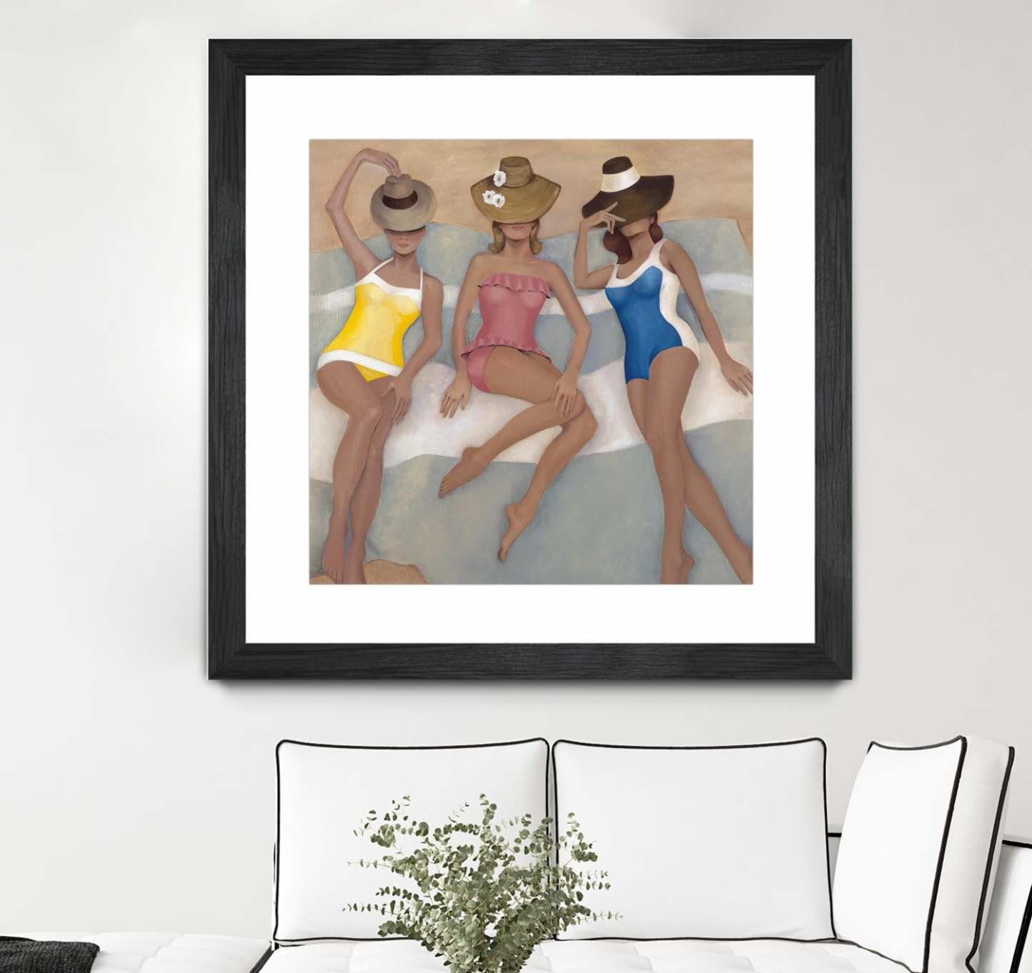 Œuvre d'art murale sur toile encadrée noire « The Orange County Club.tif » 30 x 30