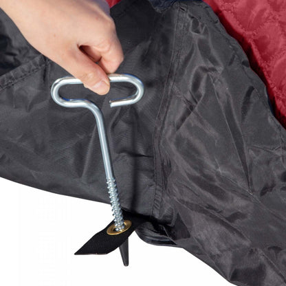 Outsunny Abri de pêche sur glace pour 4 personnes, Tente de pêche sur glace pop-up, Rouge