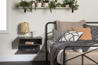 Sazena Floating Nightstand - Gray Oak | Sazena Table De Chevet Murale - Chêne Gris