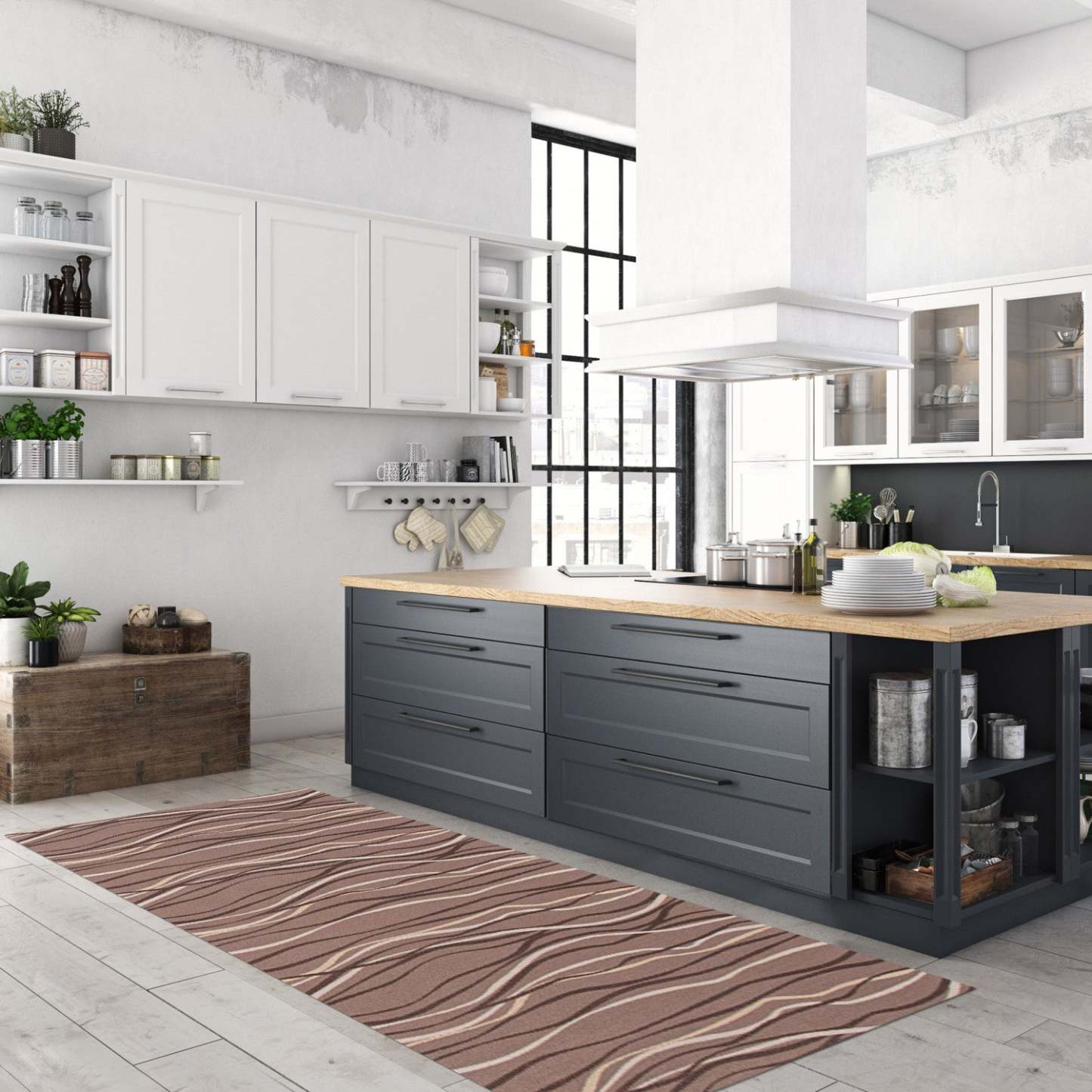 Tapis Bellezza Brun 2'2 x 3'0|Carpette Bellezza brune 2 pi 2 po x 3 pi 0 po|D21YC043