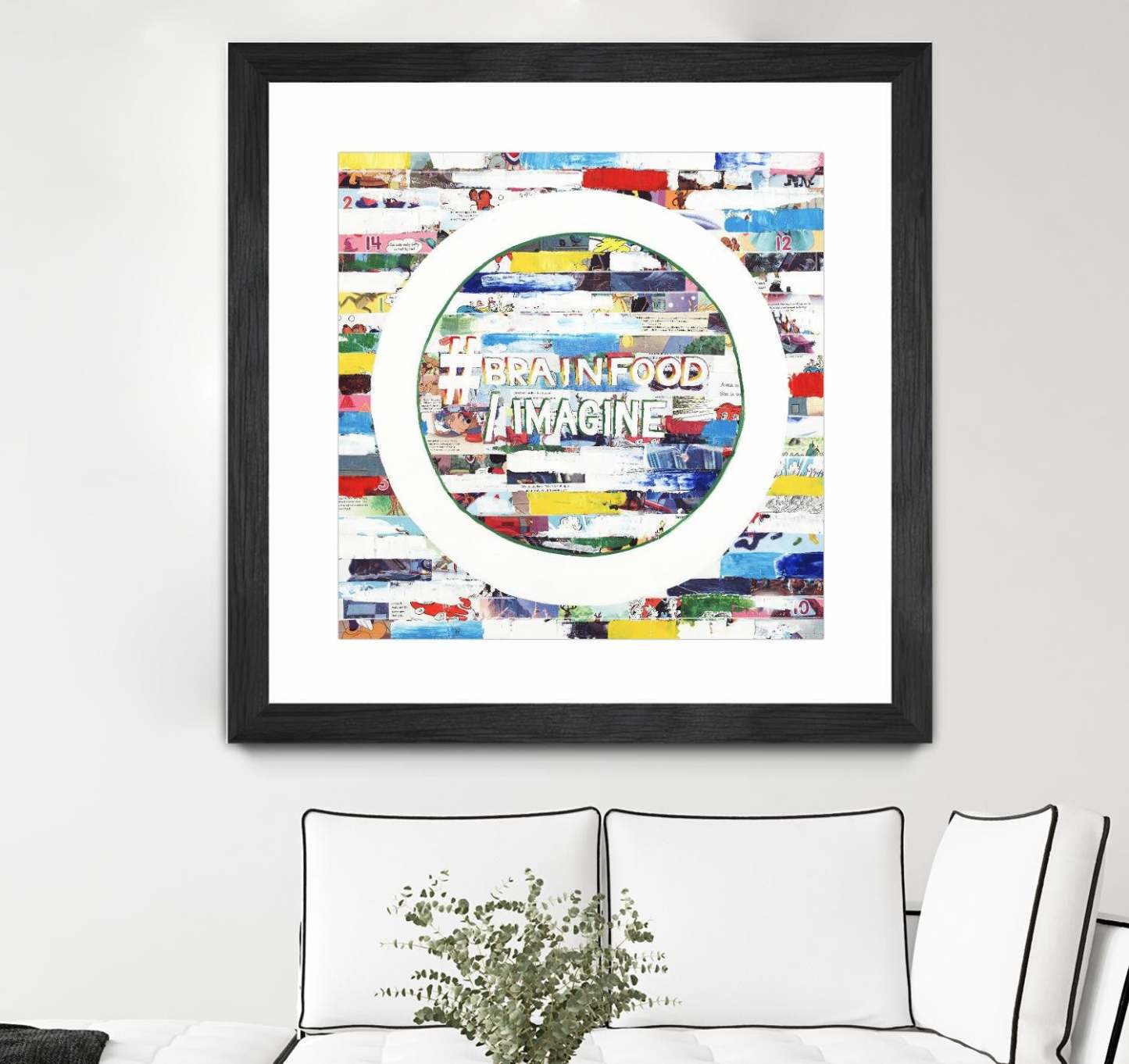 Smoke Circus Iv Matted and Framed Black 30x30 Wall Art|Œuvre d'art murale encadrée noire et mate « Smoke Circus Iv » 30 x 30