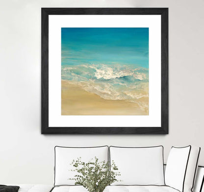 Coastal Viewpoint Ii Matted and Framed Black 36x36 Wall Art|Œuvre d'art murale encadrée noire et mate « Coastal Viewpoint Ii » 36 x 36