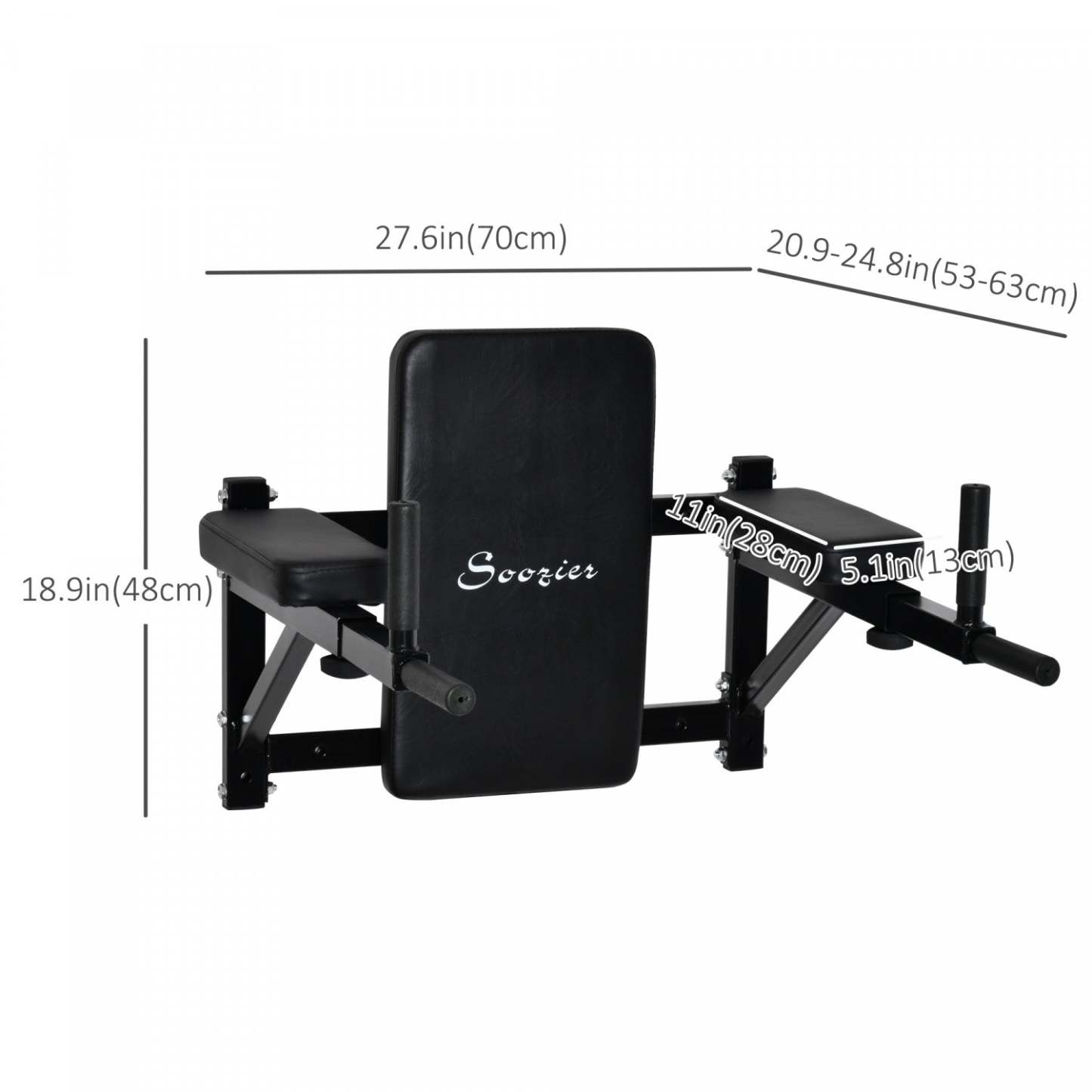 Soozier Station de Traction Murale Multi-fonction Ensemble Tour Gym Barre de Traction Exercice de Traction | Soozier Station de Dips Murale Multi-fonction Ensemble Tour de Musculation pour la Maison Barre de Traction