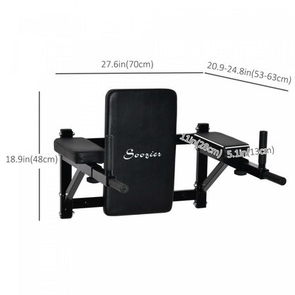 Soozier Station de Traction Murale Multi-fonction Ensemble Tour Gym Barre de Traction Exercice de Traction | Soozier Station de Dips Murale Multi-fonction Ensemble Tour de Musculation pour la Maison Barre de Traction