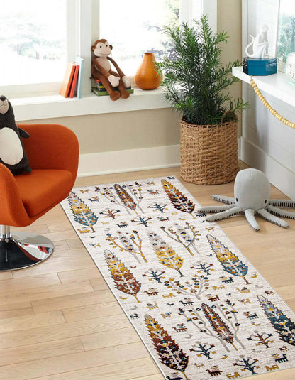 Tapis lavable en machine Pine Ivory - 2'6 x 8'0|Carpette Pine ivoire lavable à la machine - 2 pi 6 po x 8 pi 0 po|D86F76R7