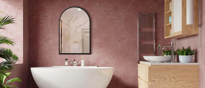 Miroir architectural artisanal Arcus 30 X 40 - Noir|Miroir architectural Arcus 30 po x 40 po fabriqué à la main - noir