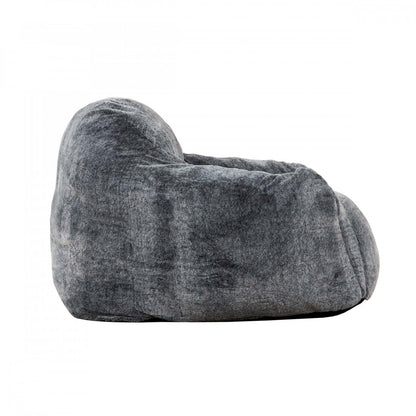 Sealy Tore Faux Fur High Density Foam Bean Bag Chair - Blue|Fauteuil poire Tore de Sealy en fausse fourrure avec mousse à mémoire de forme