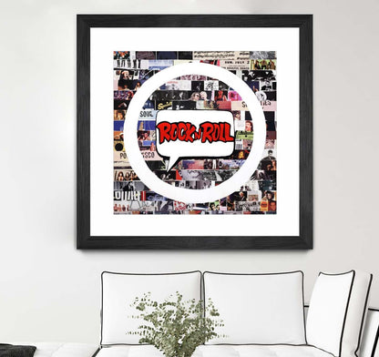 Œuvre d’art murale encadrée noire et mate « Its Here To Stay » 30 x 30