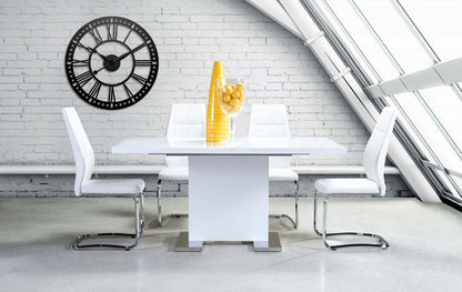 Chaise De Salle A Manger Julius En Similicuir Blanc (ensemble De 2) | Chaise de salle à manger Julius, simili cuir blanc (ensemble de 2)