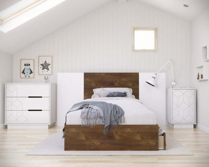 Commode à 3 tiroirs Nordika - Blanc | Commode verticale Nordika à 3 tiroirs - blanche | D08HWFX0