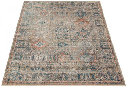 Tapis bleu-gris Bolivar Yalameh - 5'0 x 8'0|Carpette Bolivar Yalameh bleu-gris - 5 pi 0 pox 8 pi 0 po| D29Z4AWX