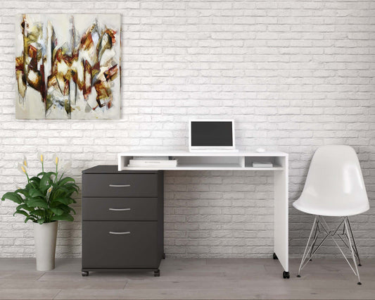 Classeur à 3 tiroirs Nordika - Noir | Classeur Nordika à 3 tiroirs - noir | D08HPRBO