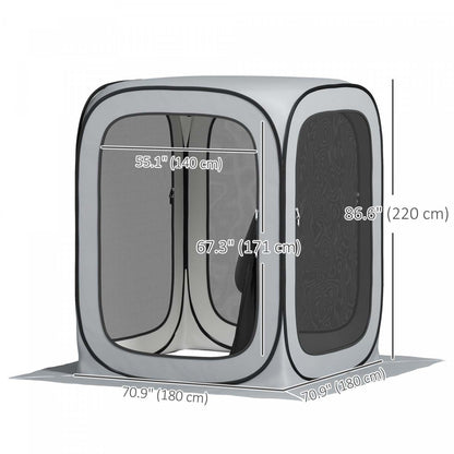 Outsunny Tente Écran Pop Up, Abri de Camping Portable Upf50+ Avec Sac de Transport