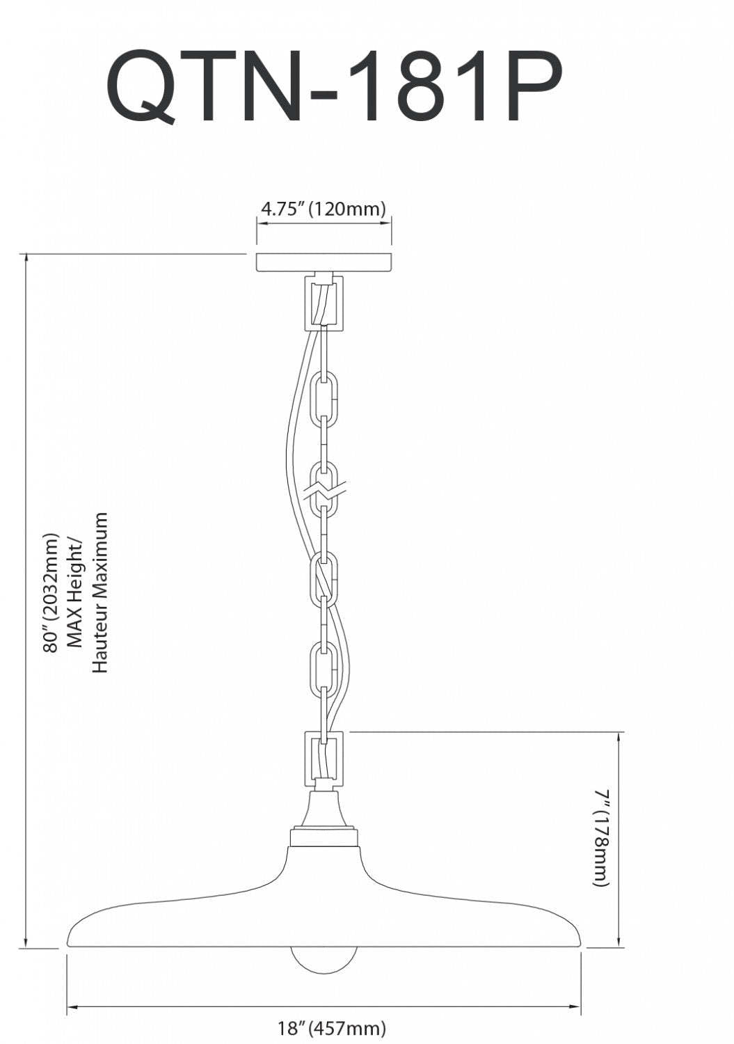 Suspension 1 Lumière Dainolite Quentin Abat-jour blanc mat et doré, finition laiton vieilli et 1 ampoule