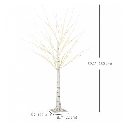 Homcom Bouleau Blanc Artificiel De 5 pieds Pour Intérieur Couvert Extérieur|Homcom Bouleau Blanc Artificiel De 5 pieds Pour Intérieur Extérieur