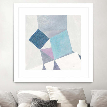 Bay Bridge V1 Matted and Framed White 36x36 Wall Art|Œuvre d’art murale encadrée blanche et mate « Bay Bridge V1 » 36 x 36