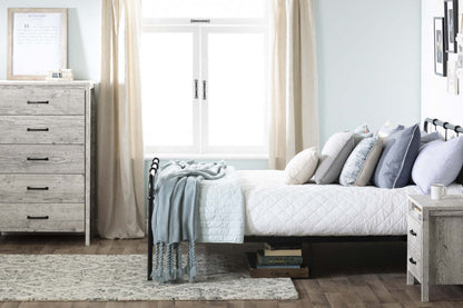 Table de nuit à 2 tiroirs Gravity - Pin bord de mer | Table Gravity De Chevet 2 Tiroirs - Pin Bord De Mer