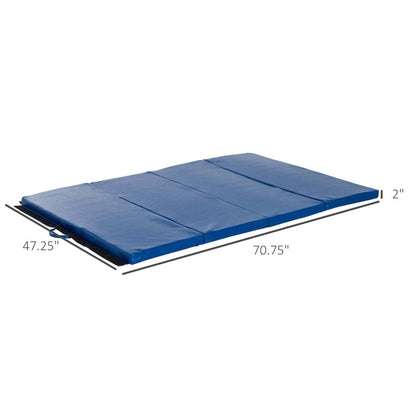 Soozier Tapis De Gymnastique Pliable 4'x6'x2'', Tapis D'exercice Avec Poignées De Transport Pour Yoga, MMA,|Soozier Tapis De Gymnastique Pliable 10,2 X 15,2 X 5,1 Cm, Tapis D'exercice Avec Poignées De Transport