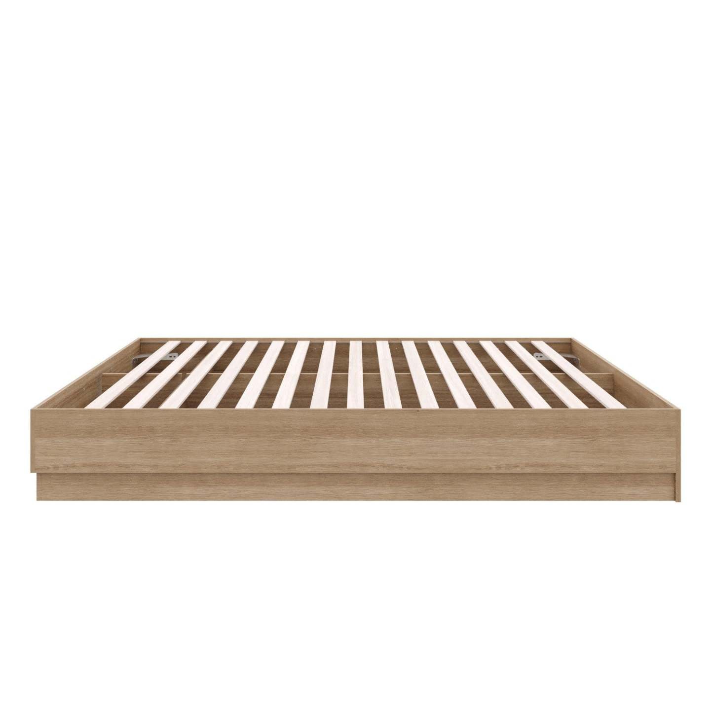 Nordika Milano Lit Plateforme Double - Chêne Brun|Lit double plateforme Milano Nordika - chêne brun