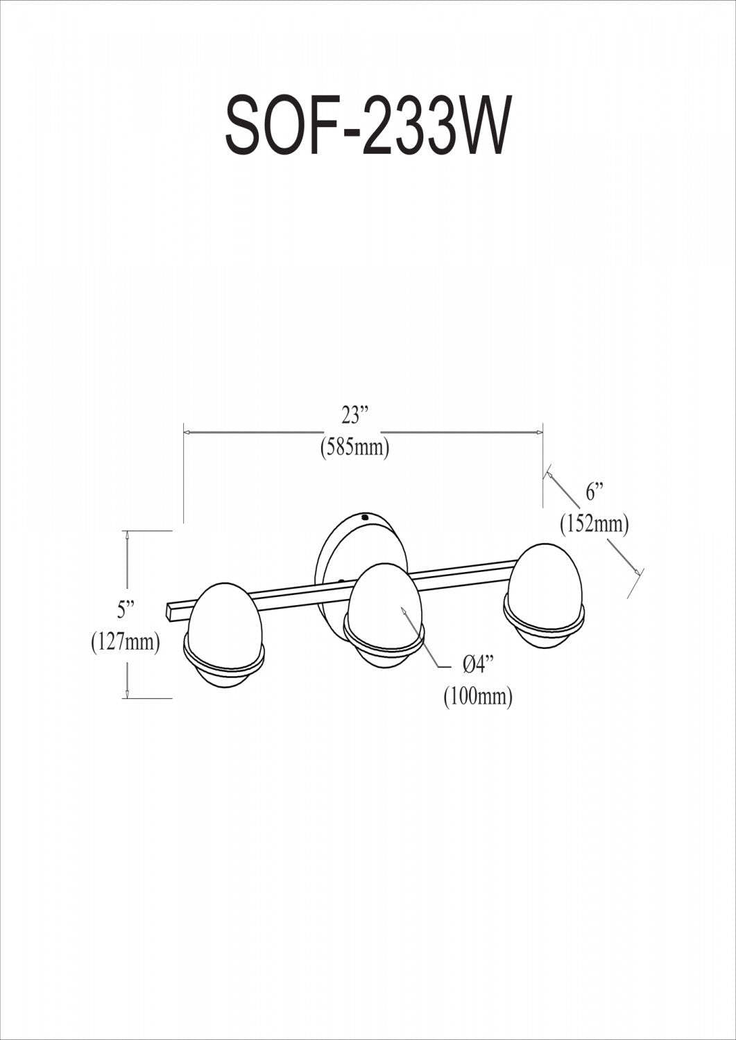 Dainolite Sofia 3 Light Vanity Light Matte Black Finish White Glass Lamp|Lumière de coiffeuse Sofia de Dainolite en verre blanc, avec fini noir mat et 3 ampoules