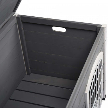 Pawhut Niche Pliante Pour Chien 31, Maison Portable Pour Animal De Compagnie, Cage En Fil De Bois Pour Miniature Et Petit